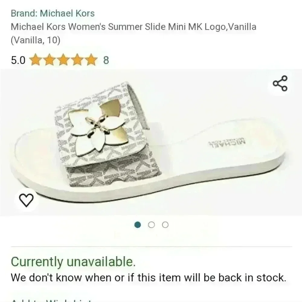New Michael Kors flip flops